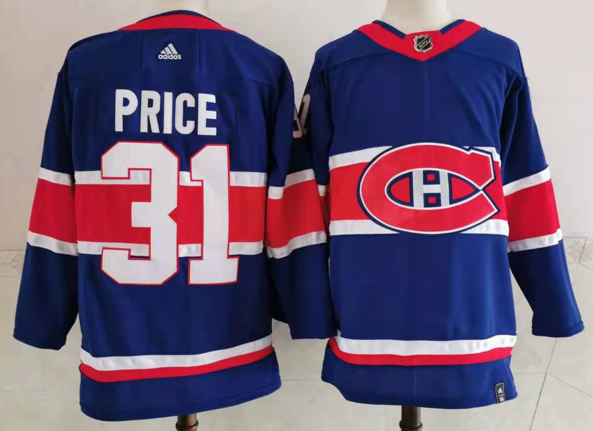 Men Montreal Canadiens #31 Price Blue Throwback Authentic Stitched 2020 Adidias NHL Jersey->minnesota wild->NHL Jersey